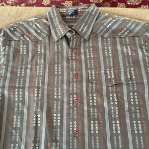 KAVU Shirt Mens M Abstract Button Up Short Sleeve Pocket Casual (NH)